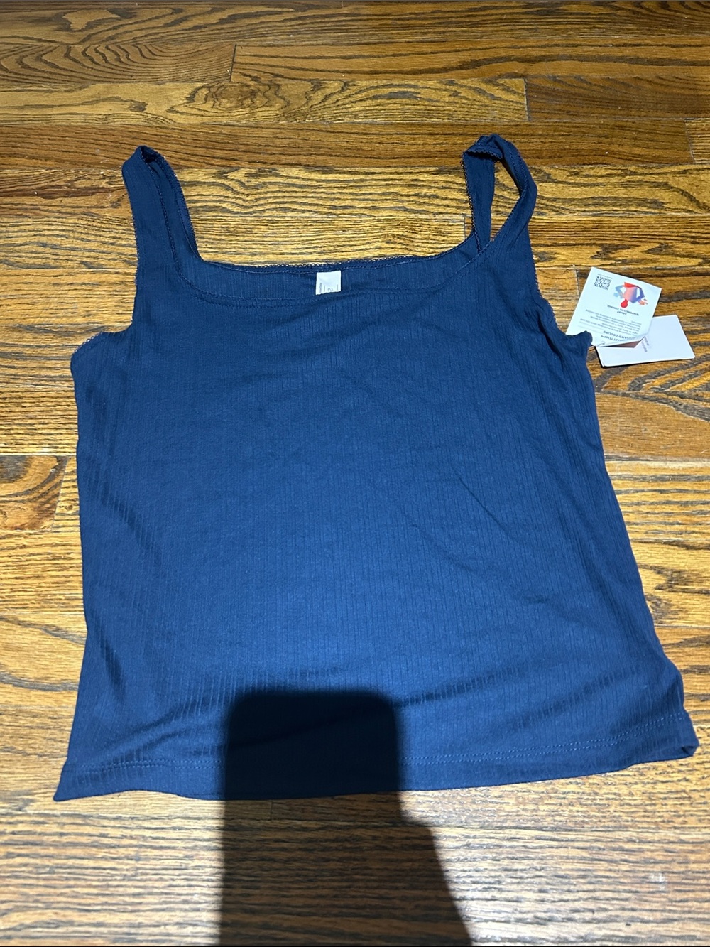 Auden Navy Ribbed Tank & Short Sleep Set - Picture 5 of 11